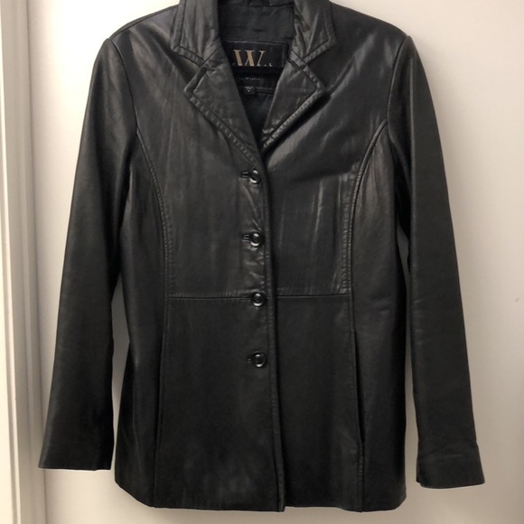 new york by W Jackets & Blazers - VTG New York by Winlit Black Leather Jacket Size M EUC